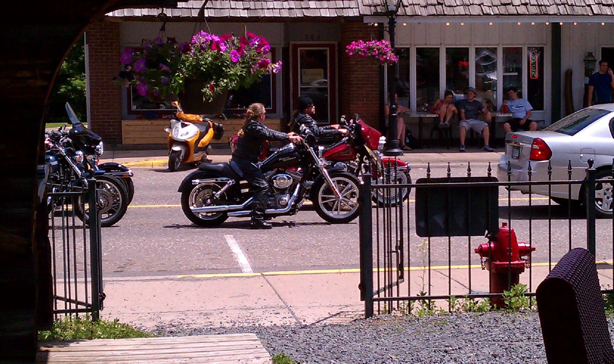motorcycle ride to Taylor Falls, Minnesota - female motorcyclist