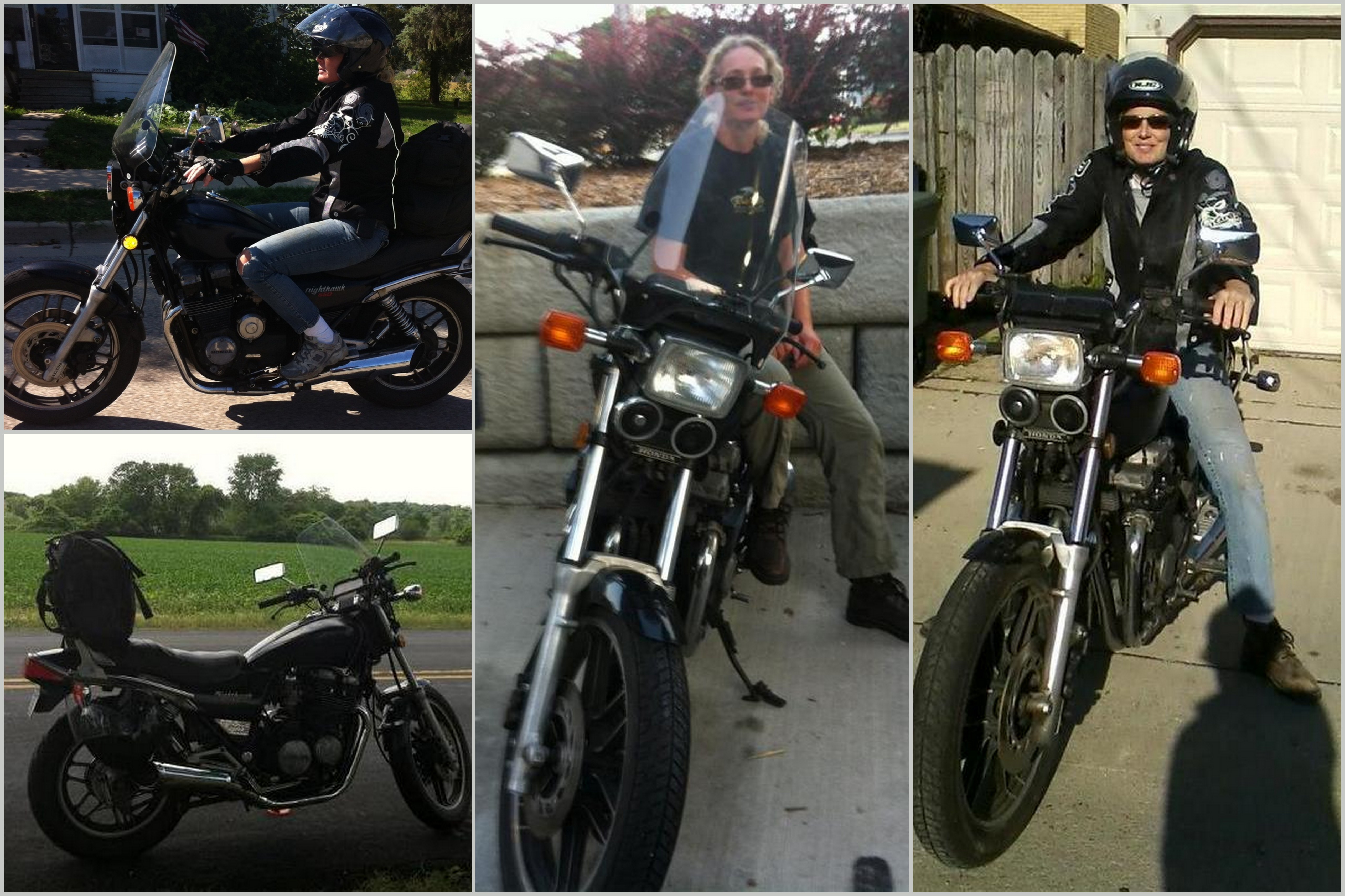 Profile of a Female Motorcyclist Meet Sue - on her motorcycle
